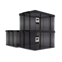 STORE LITE纷纳屋 直角抗压高透塑料收纳箱 80L 三件套