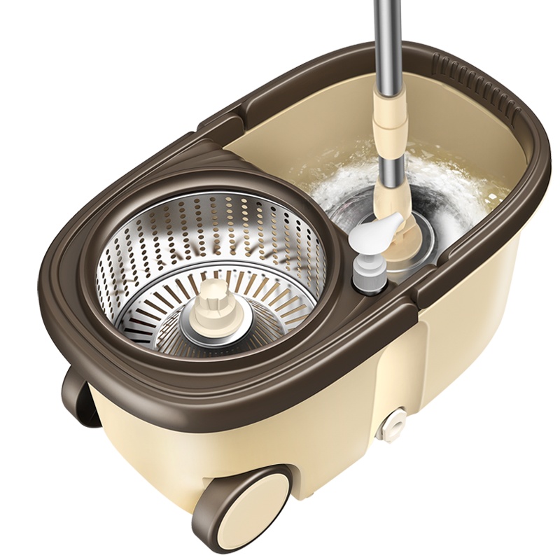 [太太乐分离拖把桶 5年免费质保]旋转拖把旋转拖把桶 免手洗甩干脱水 双驱动吸水墩布扫把吸水拖布拖把及拖把头国产