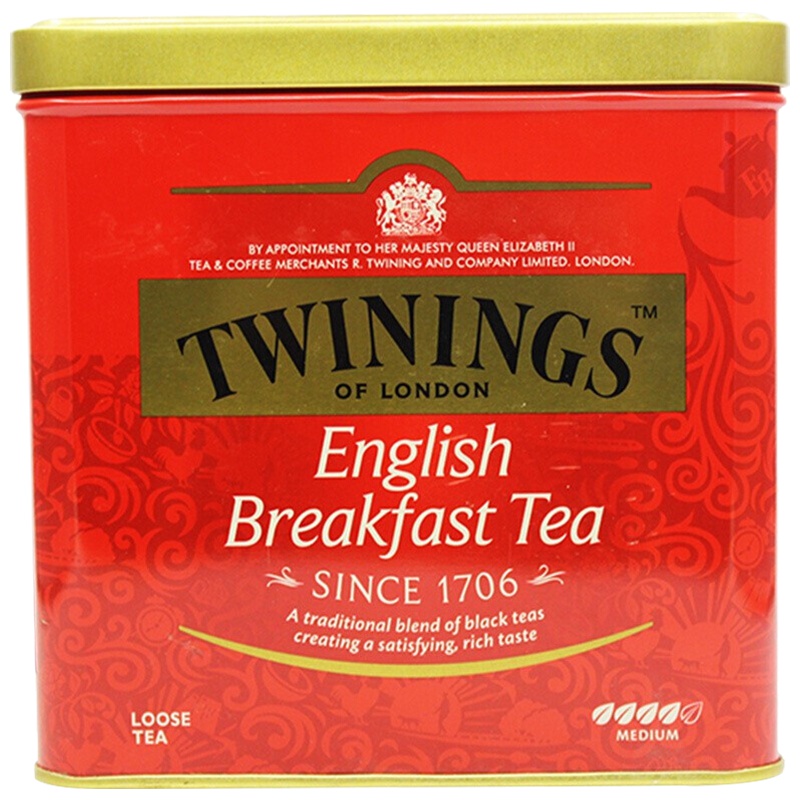 英国川宁(TWININGS) 英国早餐红茶听装500g 波兰进口茶叶散茶