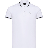 EMPORIO ARMANI 阿玛尼 男士棉/莱赛尔纤维短袖POLO衫 8N1FL1 1JBQZ
