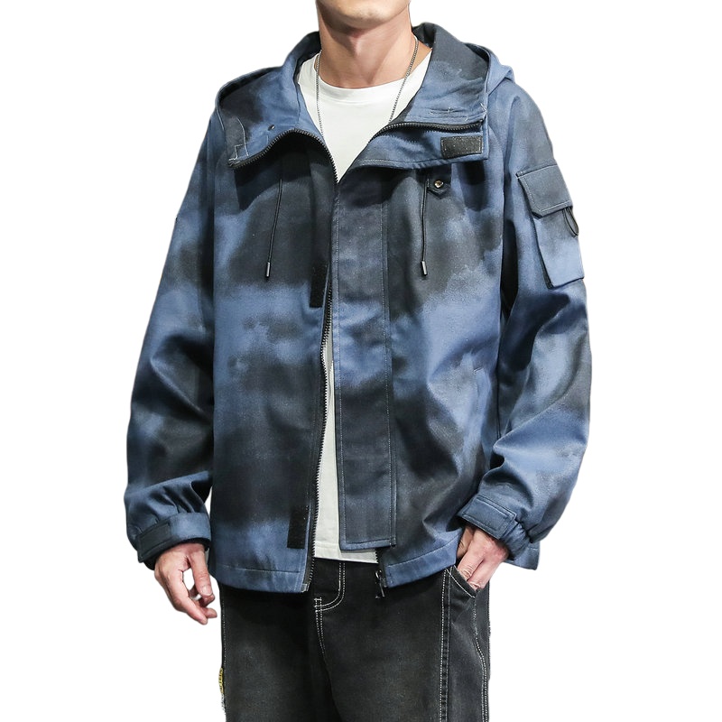 茜靓CHYLLIRN外套男秋冬季春季潮流百搭2021年新款工装冲锋衣夹克春秋