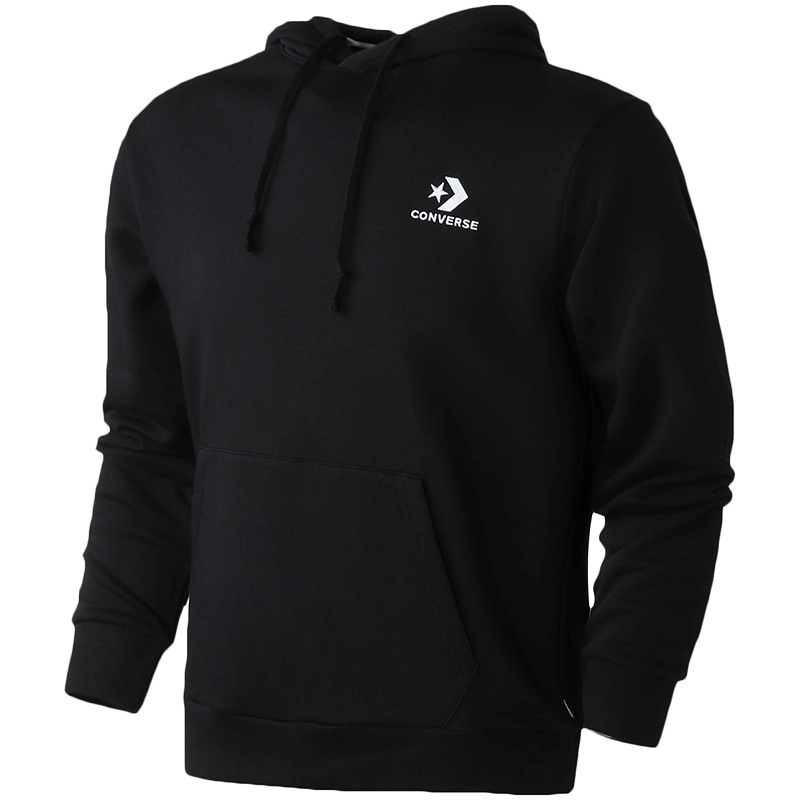 【自营】CONVERSE匡威男装卫衣时尚简约连帽针织套头衫10008926 L 10008926-A01黑色