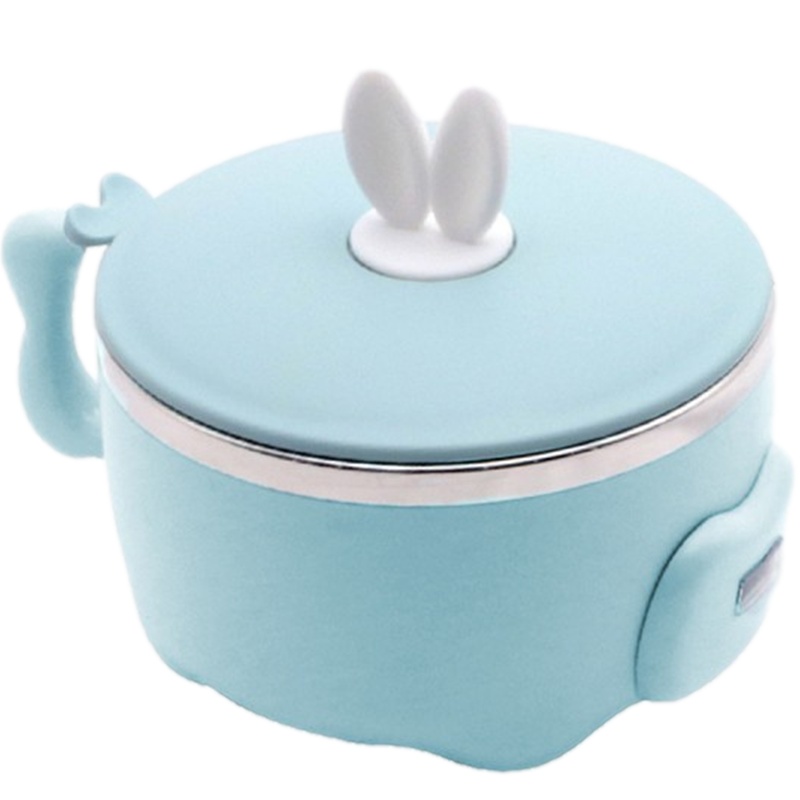 贝瑟斯 304不锈钢防摔防烫温控辅食碗密封带盖儿童碗