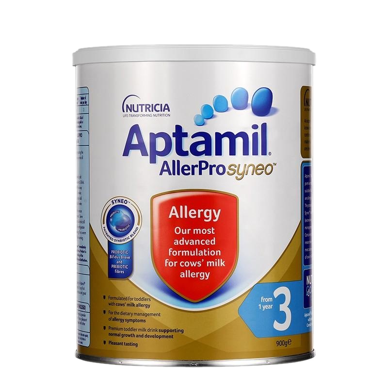 3罐装-海外直邮-原装进口澳洲l爱他美AllerPro深度水解抗过敏湿疹奶粉1段 (0-6个月)900g/罐