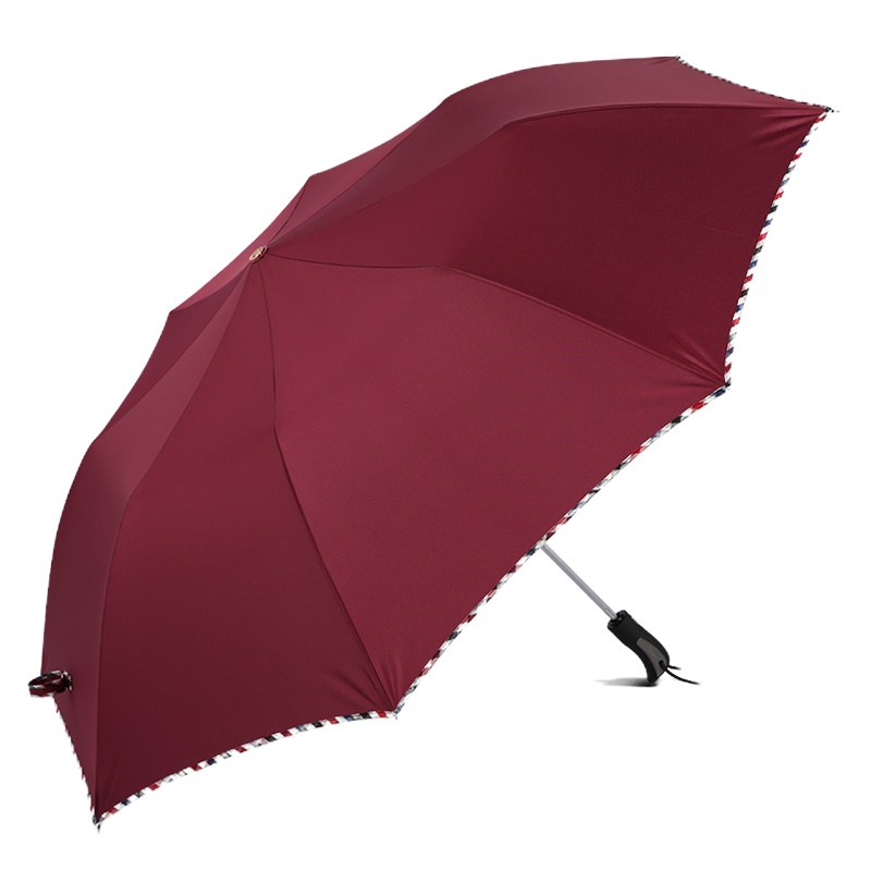 天堂伞超大男女二折伞折叠全自动加固晴雨两用伞三双人学生广告伞 酒红色