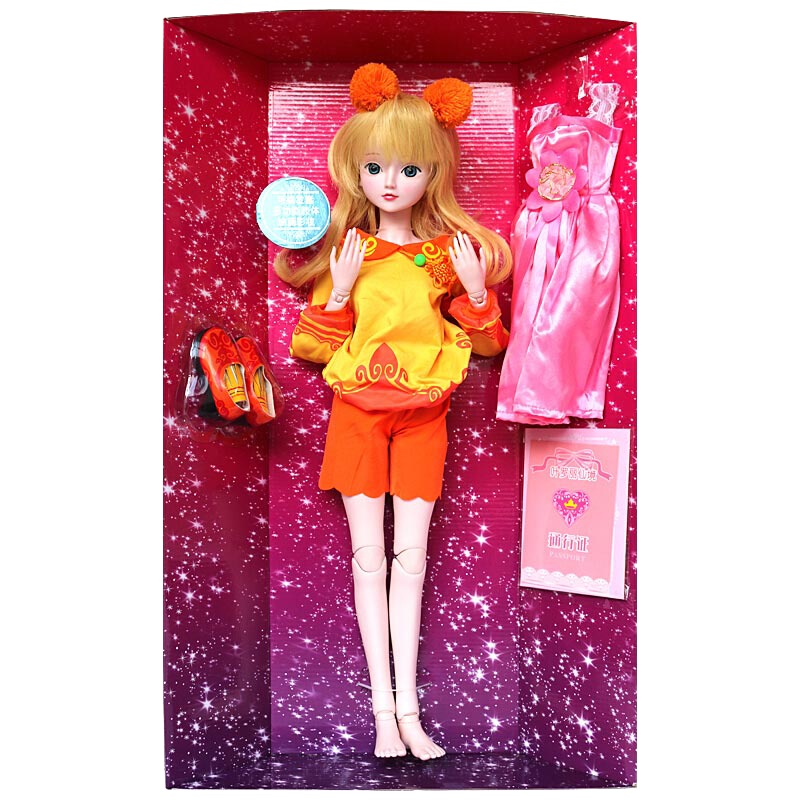 叶罗丽娃娃精灵梦卡通公主夜萝莉仙子DIY梦幻套装改装女孩换装玩具亮彩60CM