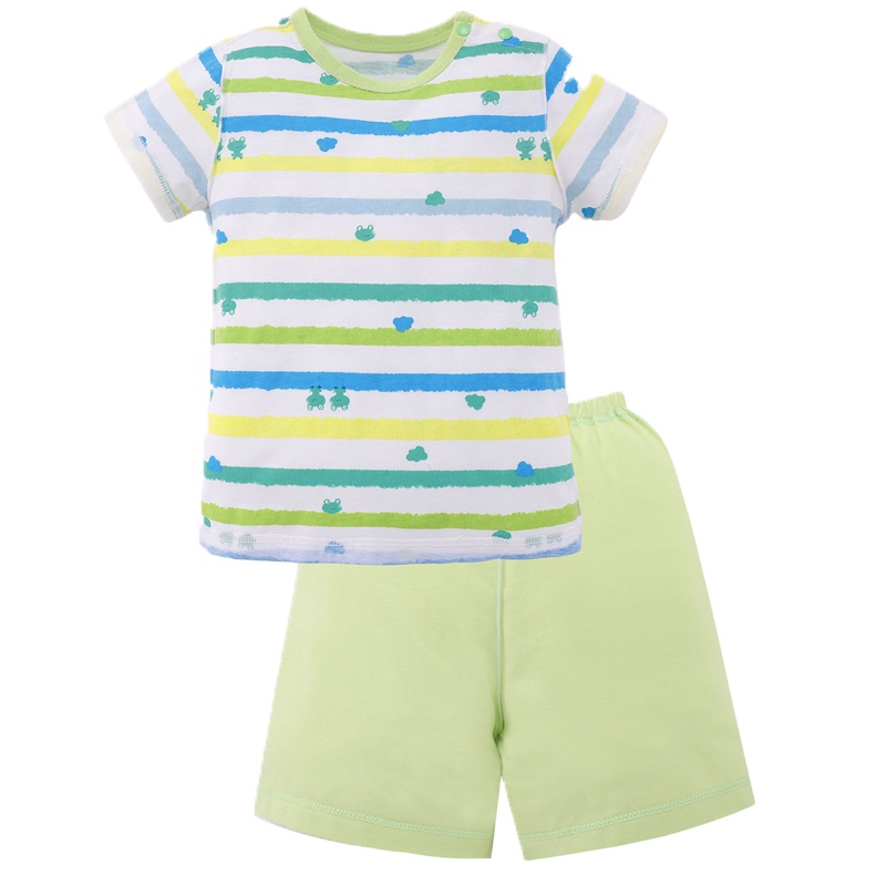 米乐鱼儿童睡衣夏季纱布睡衣套装薄款男女宝宝家居服婴儿空调服