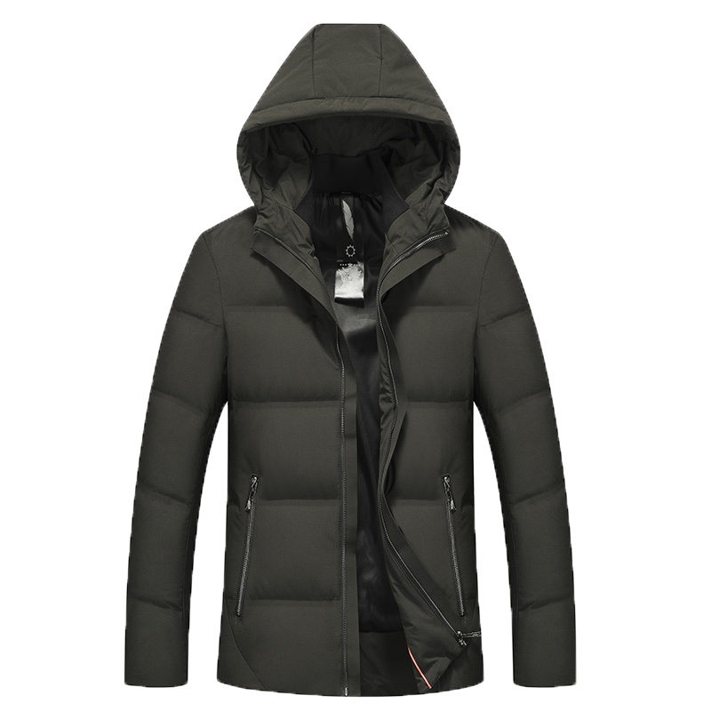 冰洁 2020羽绒服男加厚短款连帽外套冬季新款商务保暖防寒服