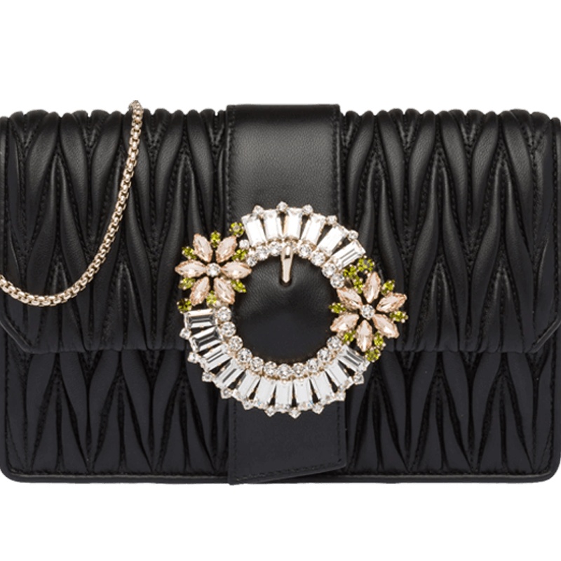 【预定】MIU MIU/缪缪 MATELASS? 皮革手袋 5BH095 OJO