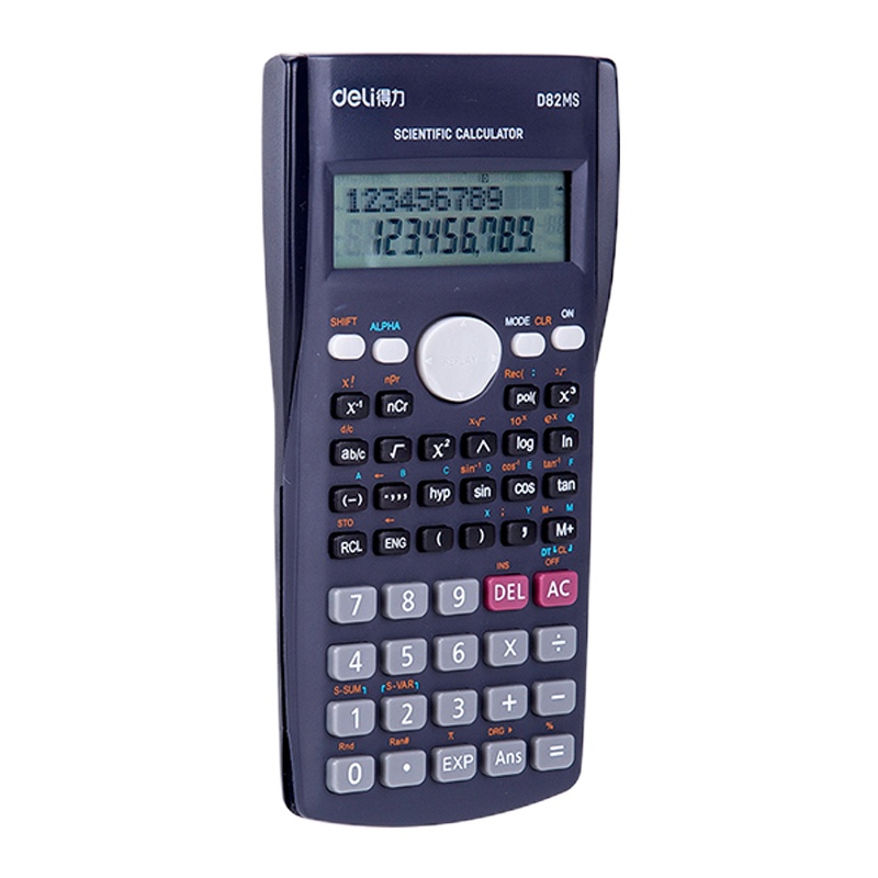 得力 D82MS时尚函数计算器 240种功能科学计算机(适用于初高中生) 深蓝色