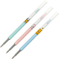 得力deliA819KAKAO臻顺滑办公学生用品文具按动中性笔芯0.5mm水笔替芯中性笔(黑)20支
