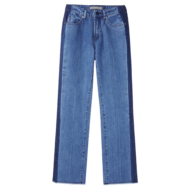 2019爱居兔秋季女装宽松版型剪裁 牛仔裤