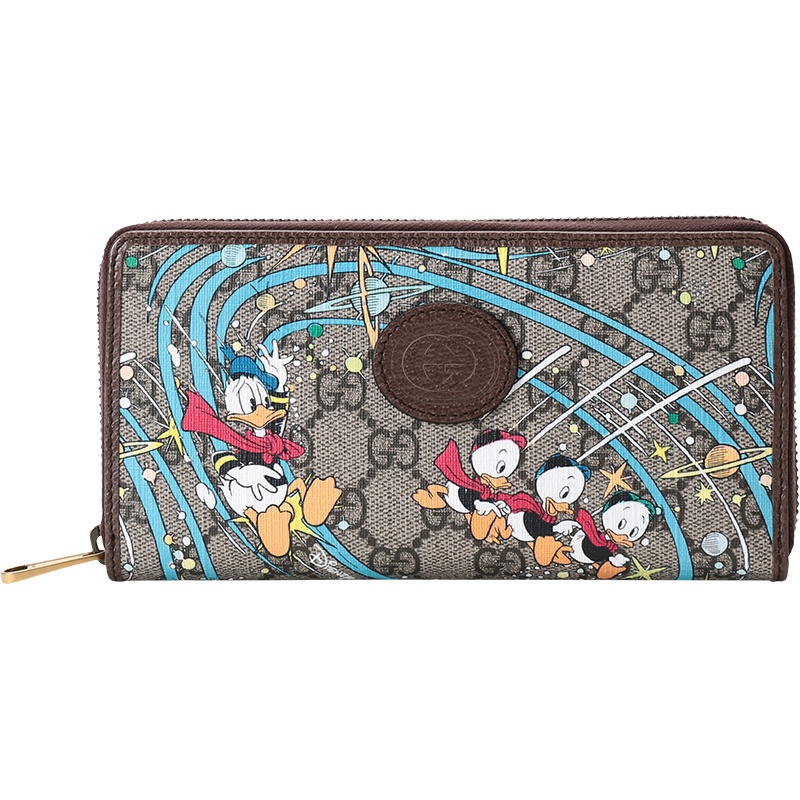 GUCCI 古驰 男女中性 Disney x Gucci系列人造帆布长款钱包钱夹 647940 2M1AT