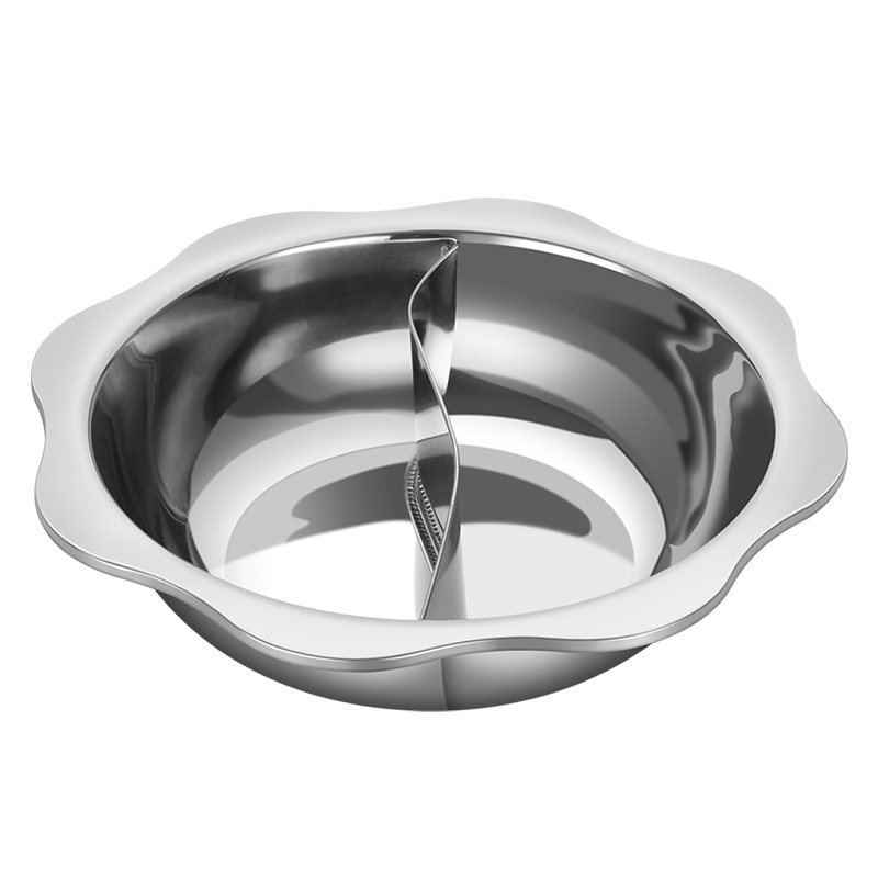 炊大皇(COOKER KING) 火锅HG36TY 304不锈钢36cm加厚反边八角鸳鸯双味火锅