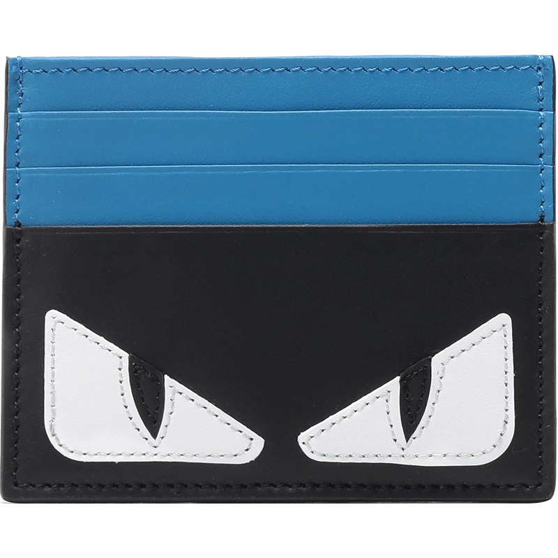 FENDI 男款Bag Bugs眼睛图案牛皮卡包卡夹 7M0164 A6AT