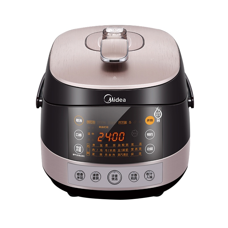美的(Midea)电压力锅5升高压锅IH电磁加热电高压锅浓香电压力煲大火力家用多功能电高压锅WQH50C8
