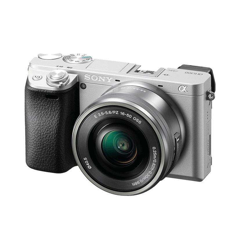 索尼(SONY) ILCE-6300L 单镜头套装微单 约2420万像素 CMOS传感器 电池NP-FW50 (银)