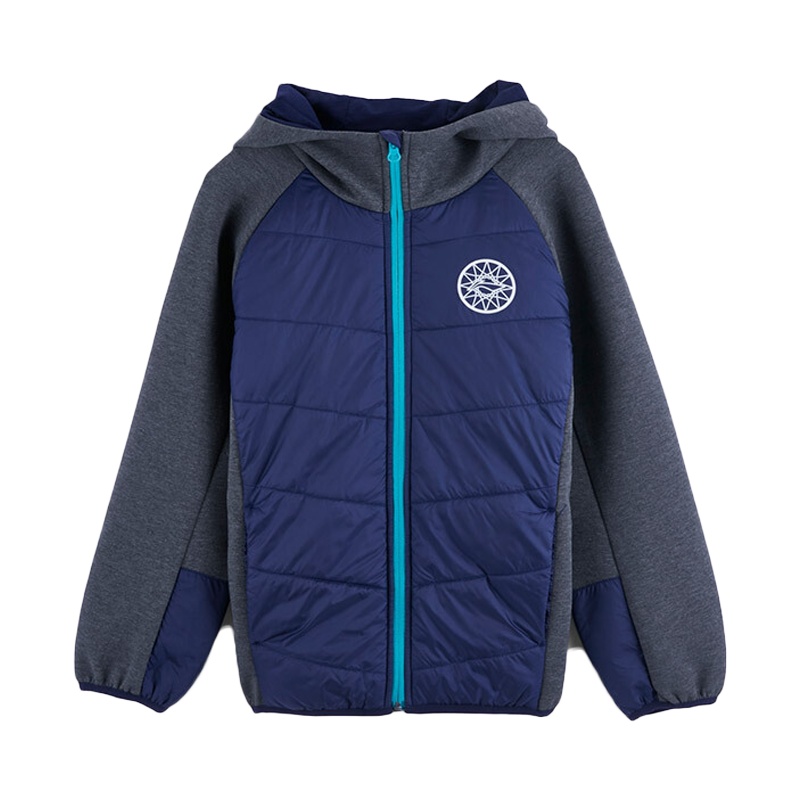 LI-NING KIDS 男中大童保暖连帽运动棉衣