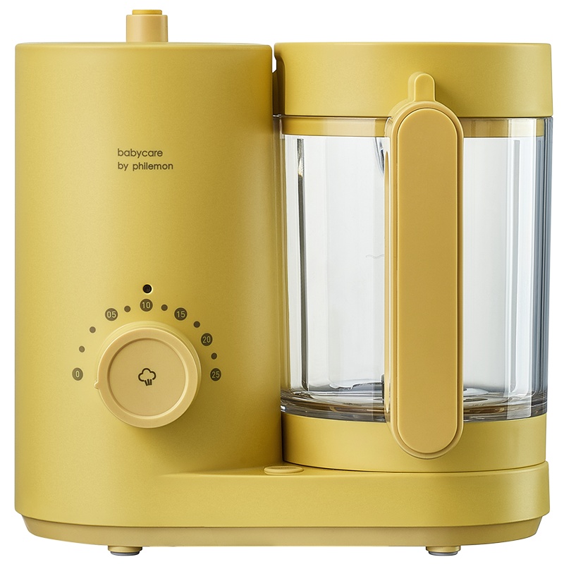 babycare辅食机婴儿多功能蒸煮一体研磨器小型宝宝辅食工具料理机洛克黄