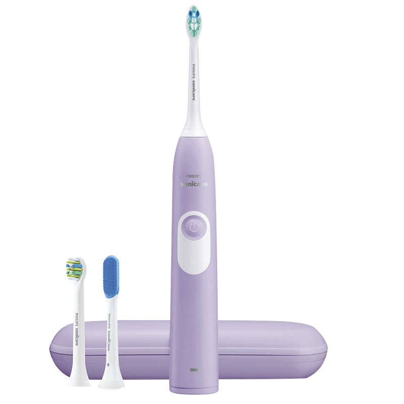 飞利浦(Philips)电动牙刷HX6263青春系列欢悦紫 充电式声波震动式牙刷31000转/分钟 正畸护理