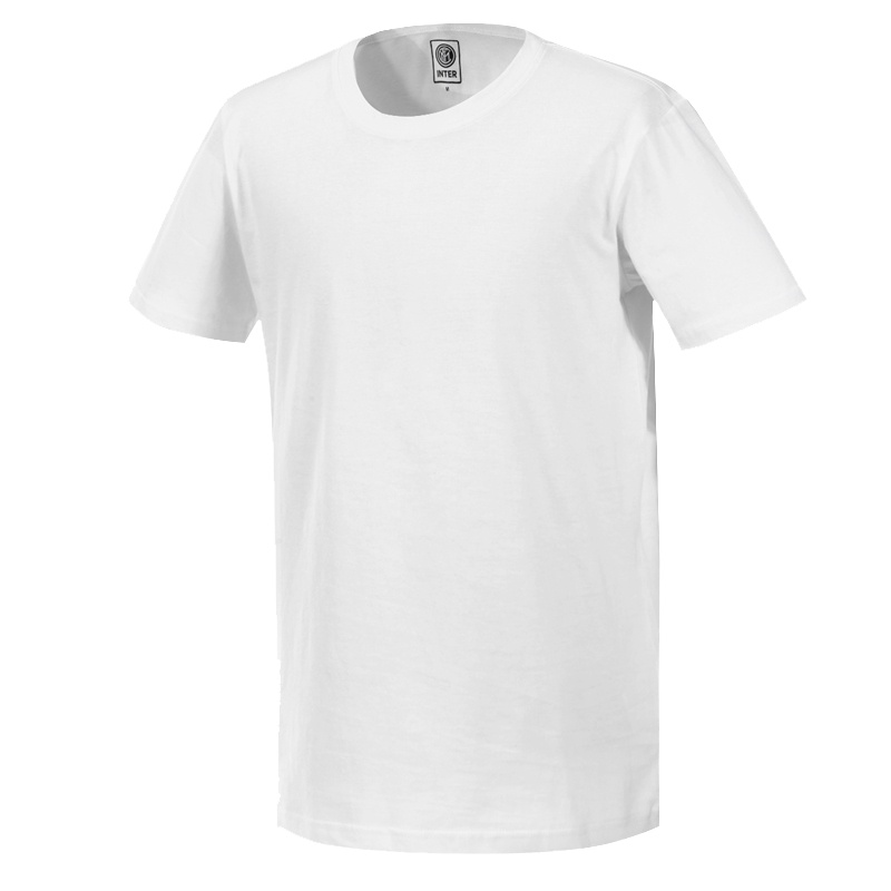 国际米兰俱乐部夏季男子全棉短袖运动T恤纯色男圆领训练宽松打底棉内衣健身上衣