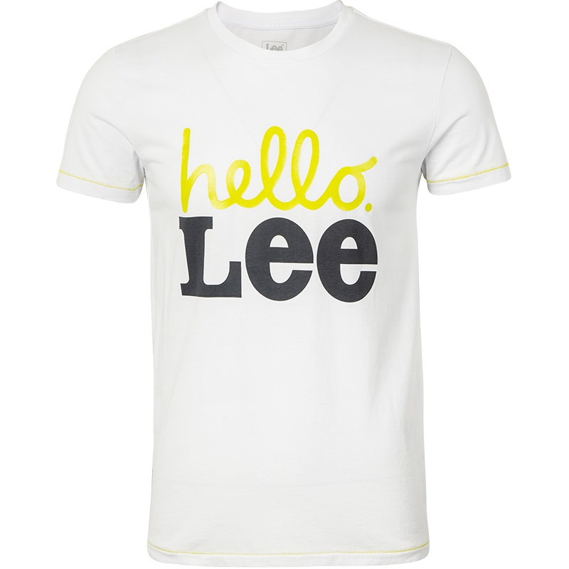 Lee男装 夏季棉质宽松白色短袖T恤 L300972LQK14