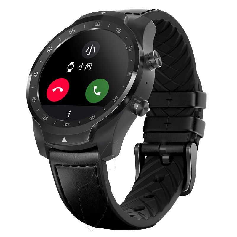 TicWatch Pro旗舰版智能手表男续航30天 成人wifi计步器GPS运动心率支付创新双层屏 安卓苹果ios幻影黑