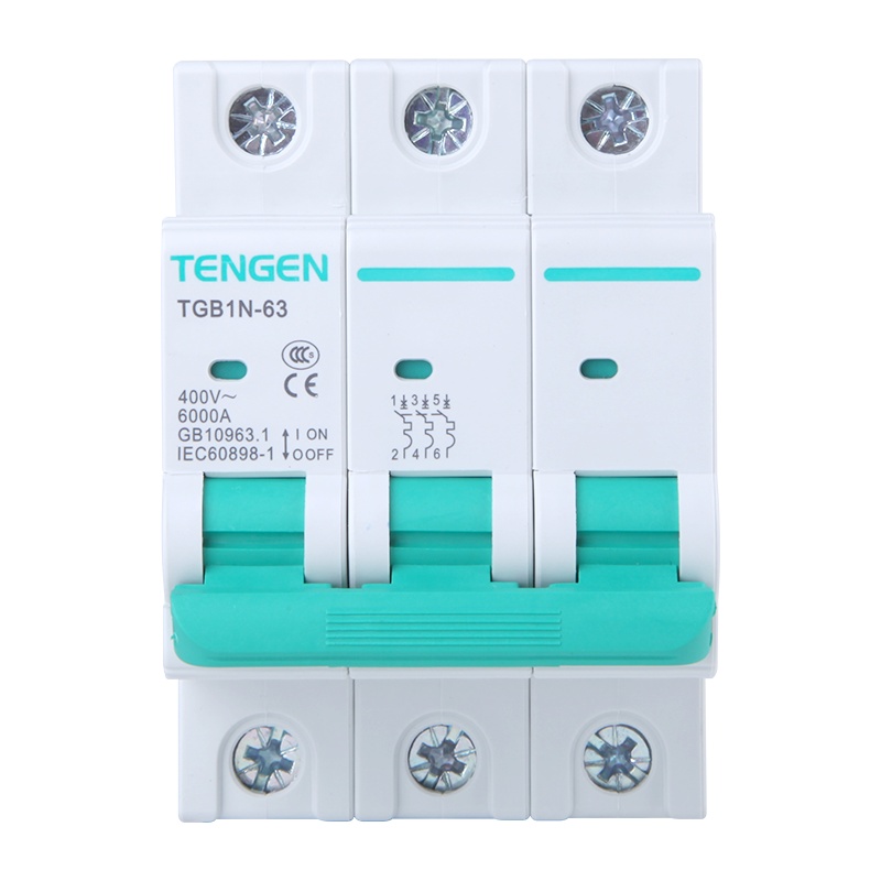天正电气 空气开关 TGB1N-63 3P C 20A 6KA 01060270126 微型断路器