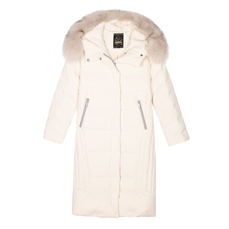 上新拉夏贝尔candie's冬季新款宽松毛领中长款派克羽绒服女30084121