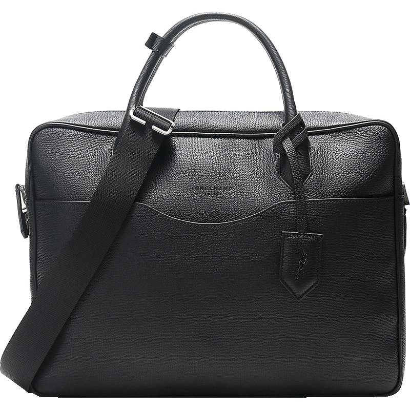 Longchamp 珑骧 男士ULYSSE系列牛皮中号手提单肩斜挎包公文包 2172 833