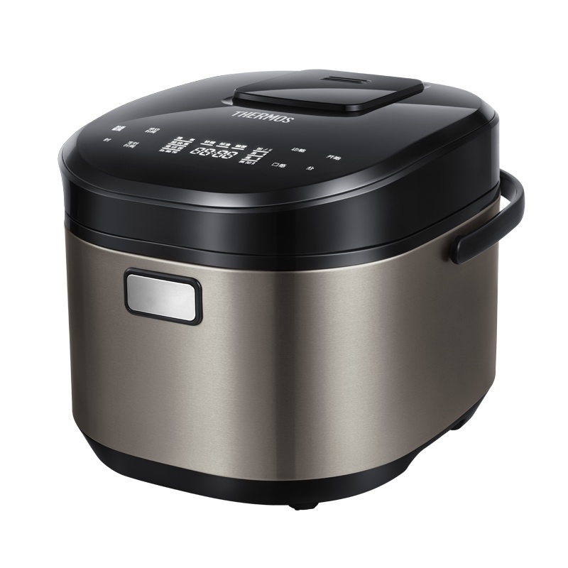 膳魔师(THERMOS)电饭煲IH聚能加热耐磨4L大容量家用智能预约陶晶厚斧电饭锅5-8人 古铜