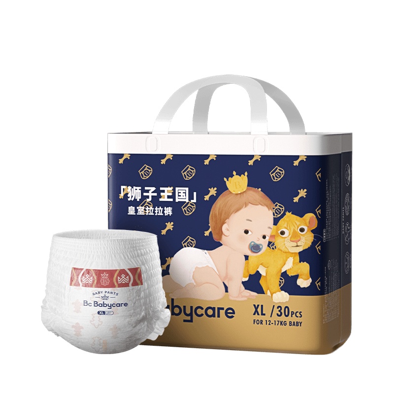 babycare BBC拉拉裤 BC皇室弱酸系列超薄透气干爽宝宝新生儿国产巅峰防过敏裤型尿不湿大号拉拉裤-XL32片
