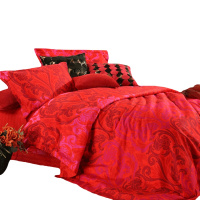 恒源祥家纺全棉婚庆四件套四季床上用品全棉床品套件床单被套 如意生辉 1.5m床