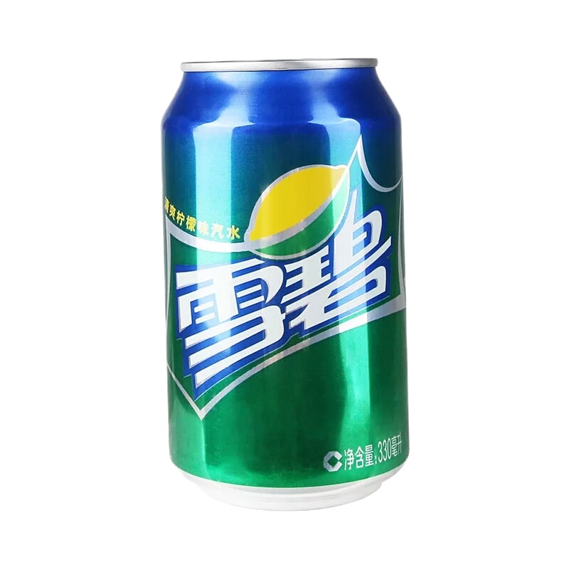 可口可乐雪碧碳酸饮料 清爽柠檬味汽水 易拉罐330ml*24听 整箱装