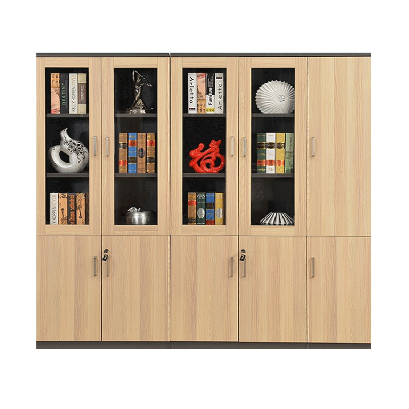 鑫金虎 办公室木质文件柜员工资料柜子档案柜储物柜书柜定制更衣柜玻璃门
