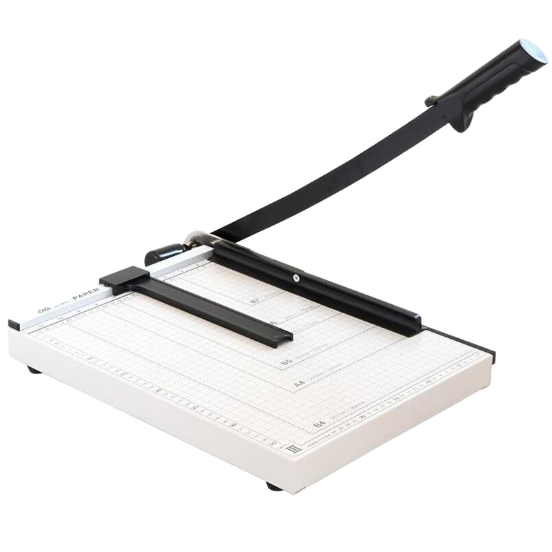 得力(deli) 8013钢质切纸机/切纸刀/裁纸刀/裁纸机 白灰色 380*300mm