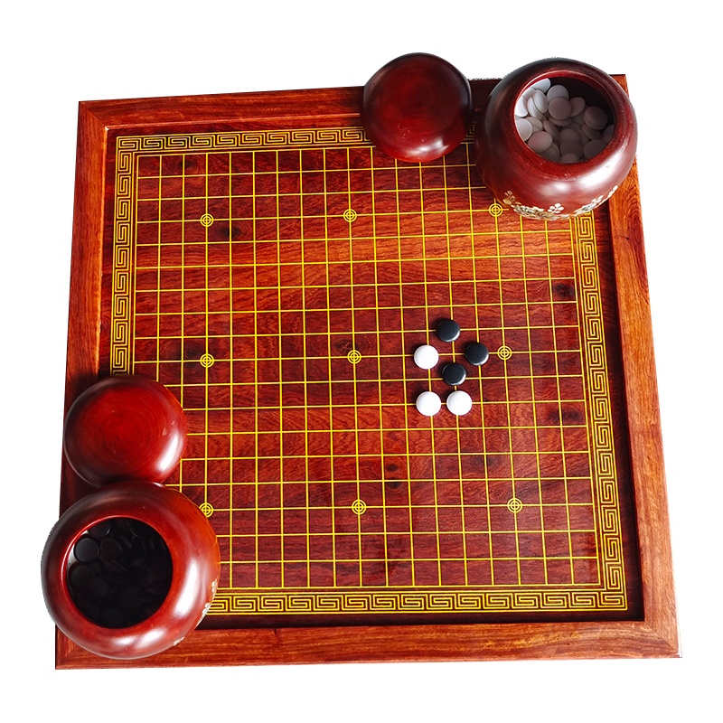 高步大果紫檀多功能一盘三用棋盘民间工艺品国标红木棋盘
