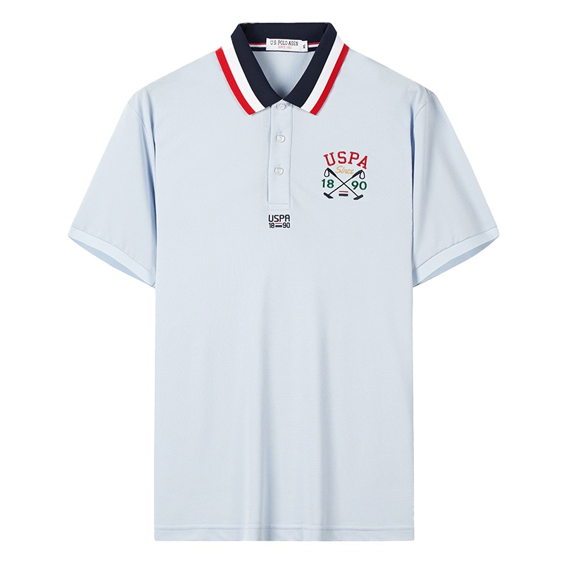 USPOLO ASSN 夏季新款男士polo衫时尚宽松个性潮流翻领休闲百搭短袖