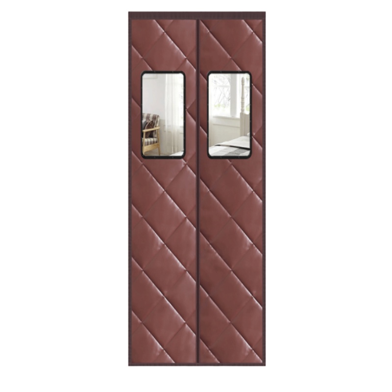 棉门帘加厚家用防风寒隔断 PU咖色1.1*2.05米