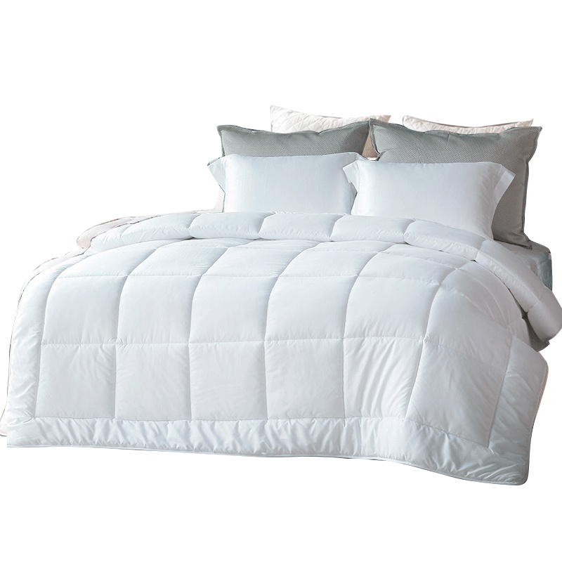 梦洁(MENDALE)家纺 MEE 丝柔四孔春秋被子纯色其他白色粉色透气被芯舒适纤维被保暖亲肤四季被