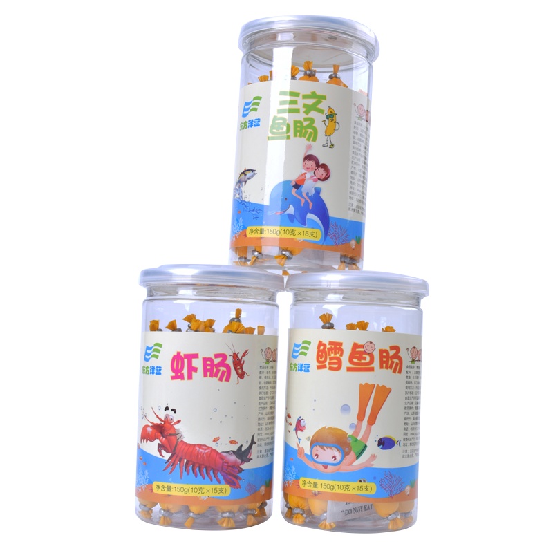 郁冠香鱼肠150g虾肠鳕鱼肠三文鱼肠纯鱼肉肠宝宝零食无添加儿童火腿肠