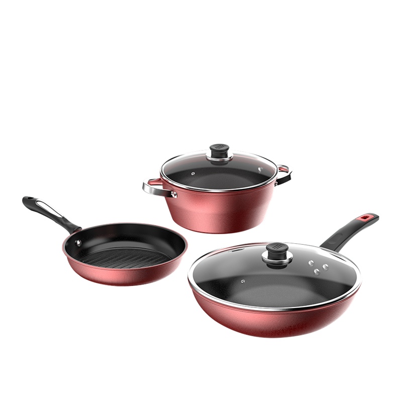 铸作陶晶套锅三件套炒锅炖锅平底锅