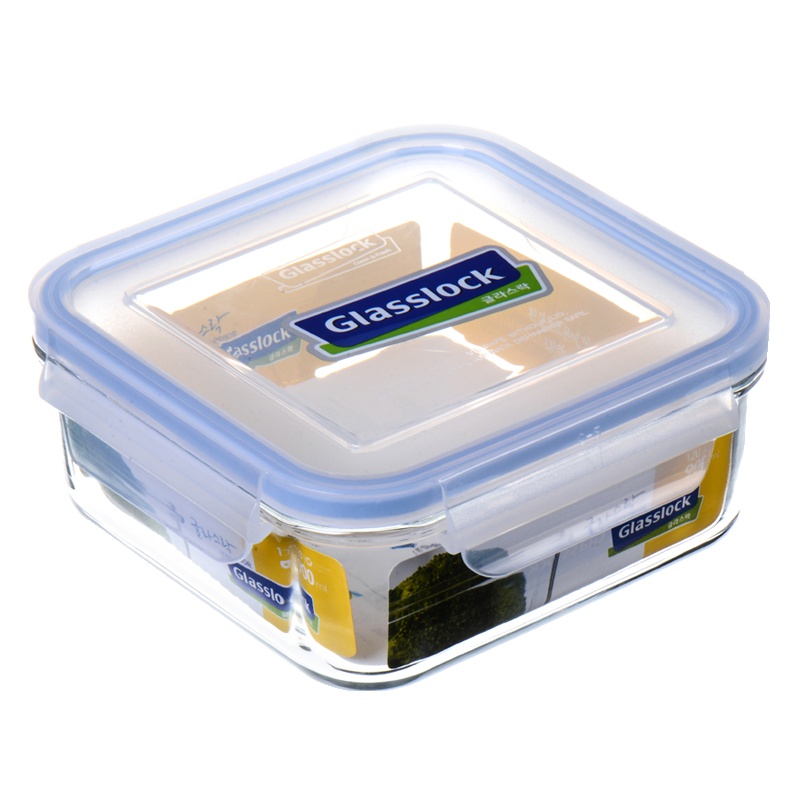 三光云彩(GLASSLOCK) 钢化耐热玻璃保鲜盒饭盒韩国进口方形男女饭盒便当盒850ml可微波炉加热