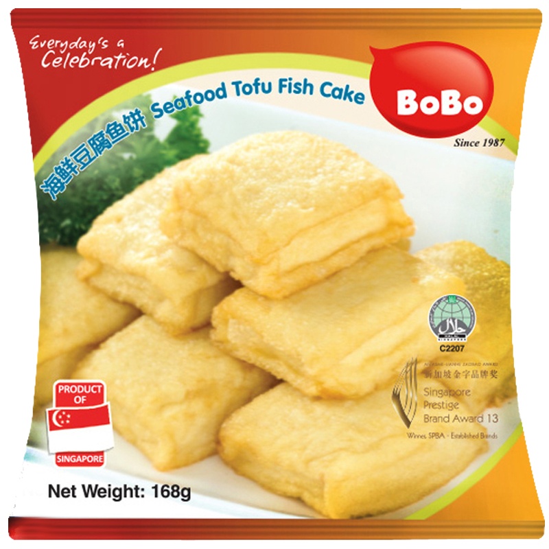 波波(BOBO)海鲜豆腐鱼饼168g 新加坡进口 火锅食材