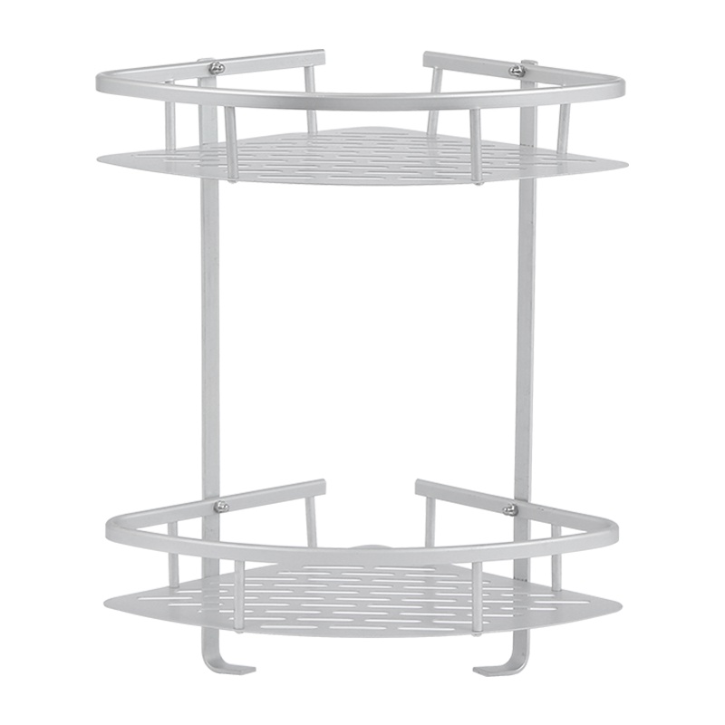 欧润哲 浴室置物架 太空铝制可钉无痕浴室二层收纳层架