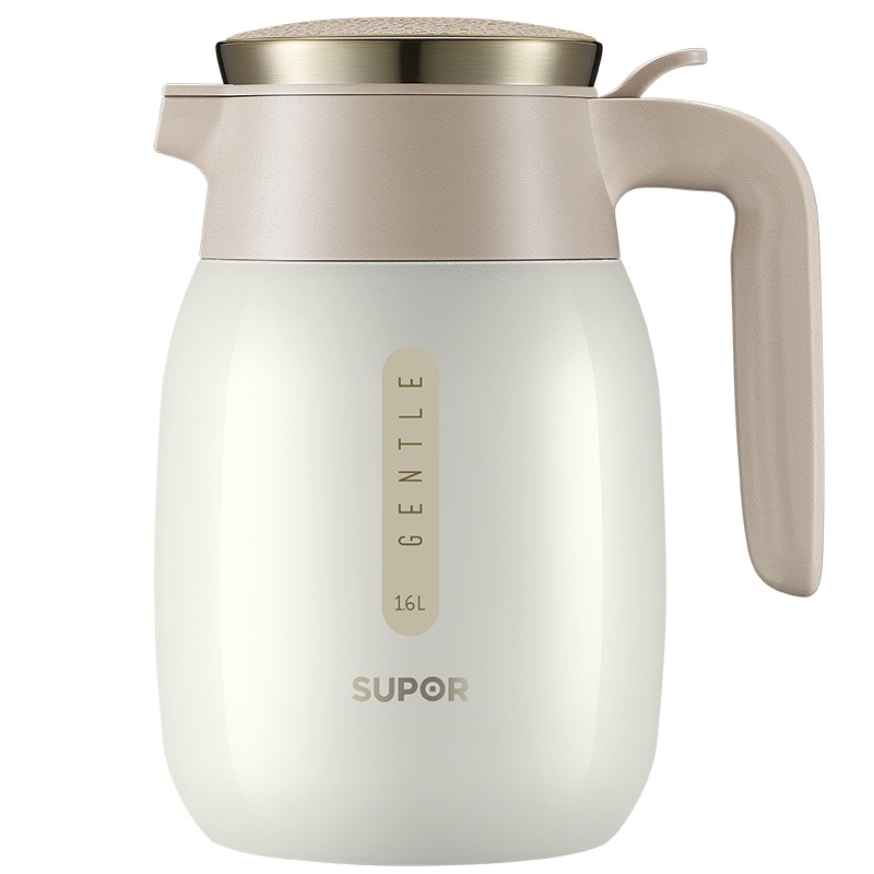 苏泊尔(SUPOR)2.0L 晨曦保温壶304不锈钢家用真空保温壶办公居家安全健康大容量热水壶KC20BK1