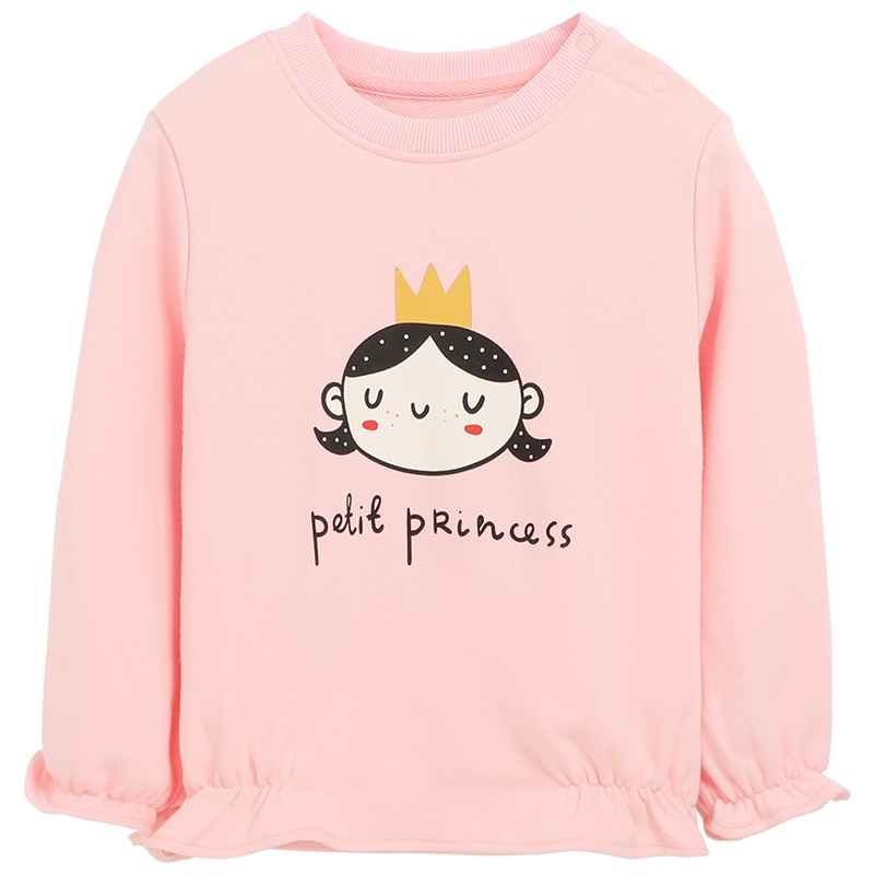 猫人套装秋新款宝宝上衣卡通可爱印花女童套头儿童休闲洋气卫衣