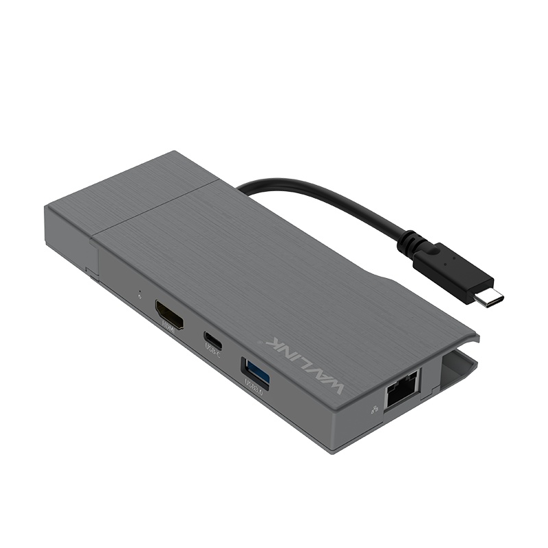 睿因(WAVLINK)WL-UHP3406 Type-C多功能迷你扩展坞 带PD充电即插即用