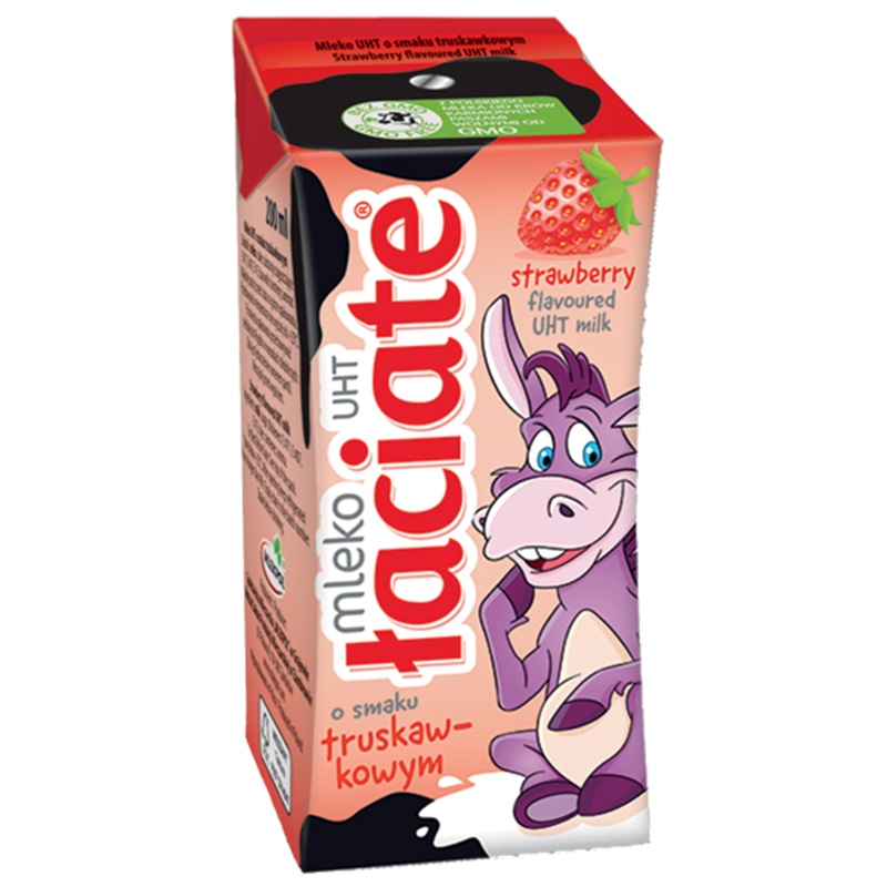 LACIATE UHT儿童牛奶 草莓味 200ML*12 波兰进口 果味牛奶 学生牛奶