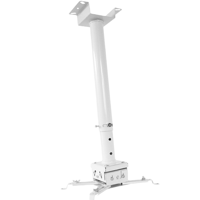 投影仪支架吊顶架子挂架 吊挂固定升降架 55-90cm白色加厚版